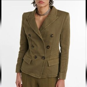 Alexandre Vauthier Olive Double-Breasted Women's Jacket Size 34